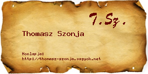 Thomasz Szonja névjegykártya